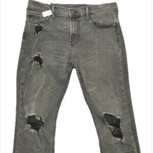 Abercrombie & Fitch Men’s 32x30 Slim Straight stretch Dark Wash Distressed Jean